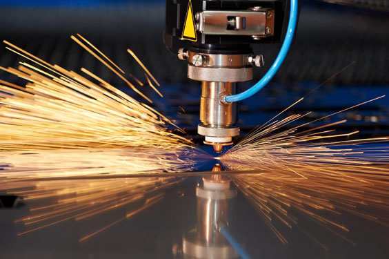 laser cutter cutting metal